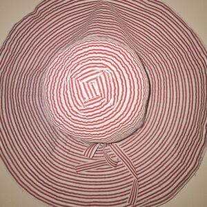 HBY Miami Red and White Striped Sun Hat